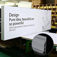 Profilé en aluminium extrudé pour caisson lumineux en tissu SEG, profilé en aluminium pour affichage en tissu rétroéclairé