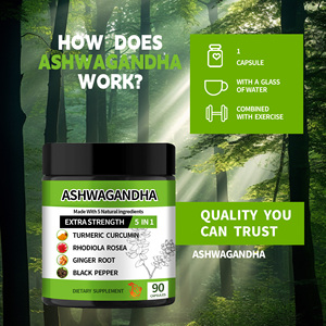 Ashwagandha แคปซูลพร้อมรากขิงอาหารเสริมสมุนไพรสำหรับการนอนหลับที่ดีต่อสุขภาพโดยรวมมีตราสินค้าส่วนตัว - Product Image 6
