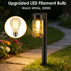 Lampes solaires d'extérieur Alecter en métal et verre, étanches, pour allées, jardins et décorations paysagères - Product Image 3