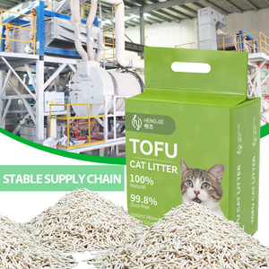 Hengjie OEM Vente en gros 5kg Litière pour chat en tofu 3mm biodégradable à base <span class=keywords><strong>de</strong></span> plantes écologique et jetable dans les toilettes Thé vert - Product Image 2