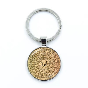 Bsbh Đồng Thiên Thần Tên Arabic Tuyên Bố Keychain Cho Nam Giới Hồi Giáo Móc Chìa Khóa Móc Khóa Cổ Điển Hồi Giáo Đồ Trang Sức Amulet Quà Tặng - Product Image 2