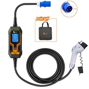 Chargeur de véhicule électrique portable 7KW, phase 1, 32A, courant réglable, câble de 5M, connecteurs SAE J1772/IEC62196/GBT, 85-264V - Product Image 2