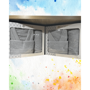 Ensemble de serviettes de bain et peignoir en coton turc 100% 3 pièces Séchage rapide Refroidissant Jetable Taille unique Fait à la main Qualité supérieure - Product Image 2