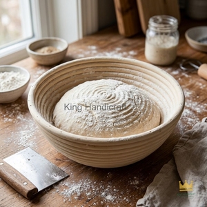 Cesta de fermentación redonda de ratán natural para panadería al por mayor, cesta para fermentar masa de pan de levadura, buen precio - Product Image 5