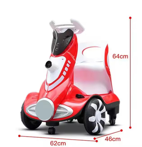 Vehículo de Juguete Eléctrico para Niños con Función MP3, Coche de Plástico de Cuatro Ruedas con Batería, Control Remoto y Función de Soplar Burbujas - Product Image 2