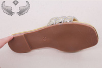 Sandales plates transparentes pour femmes, grande taille, avec strass, style estival, haute qualité