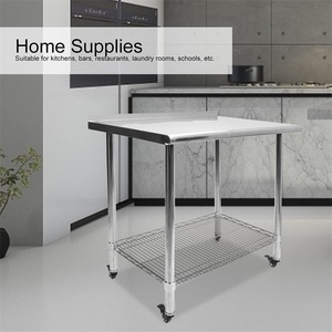 Honglu Usine Directe Vente En Acier Inoxydable Établi Roulettes Réglables NSF Approuvé pour Cuisine Exploitation Hôtels Restaurants - Product Image 4