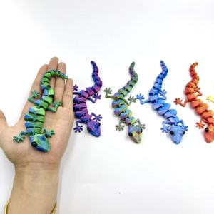 3D Printed <b>Toy</b> Lizard <b>Gecko</b> Skeleton with Fully Movable Joints Stress Relief <b>Toy</b> - Product Image 1