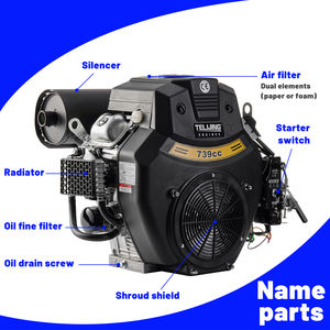 산업용 트윈 실린더 가솔린 엔진 TJ740 739cc 27HP 4행정 공랭식 오프로드 차량/발전기용 - Product Image 5