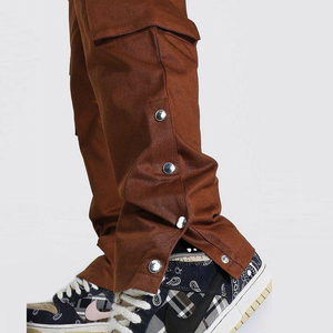 Haute qualité 100% coton hommes garde de sécurité pantalon de travail respirant décontracté Cargo pantalon réfléchissant caractéristique droite vêtements de travail - Product Image 5