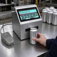 Impresora de Inyección de Tinta de Escritorio de 600 DPI para Cajas de Cartón, Botellas de Vidrio, Latas de Metal, Impresión de Códigos QR, Códigos de Barras y Logotipos