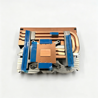 Refroidisseur de processeur pour mini PC 125W avec 3 caloducs en cuivre, base en cuivre, ailettes en aluminium, kit double ventilateur 1225 8020, roulement FDM