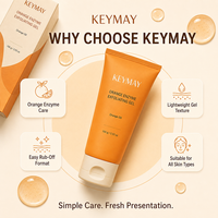 Crème exfoliante enzymatique à l'orange pour le visage et le corps, élimination douce des peaux mortes, tous types de peau, marque privée féminine, soins de la peau OEM/ODM