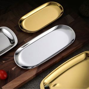 Nordic-style square Stainless Steel Small <b>Tray</b> Afternoon <b>Tea</b> Pastry Plate Towel Storage <b>Tray</b> - Product Image 2
