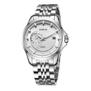 MIGE Men's Automatic Mechanical <b>Watch</b> Stainless Steel Round <b>Case</b> 42mm Sapphire Crystal Date Display Luxury Fashion - Product Image 2