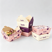 Emballage jetable pour la restauration rapide : Boîte à emporter en papier kraft pour poulet frit, sushis, burgers, avec impression personnalisée pour restaurant