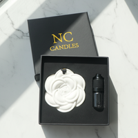 Diffuseur d'huiles essentielles en céramique parfumée à la fleur de porcelaine, fait main, pour armoire, voiture et maison