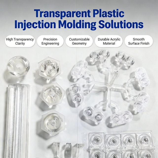 OEM Services Custom Plastic Parts Manufacturer High Polish Transparent Plastic Molded Parts Plastic Injection Molded Components