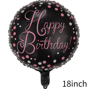 Ballon rond en aluminium <span class=keywords><strong>de</strong></span> 18 pouces, Joyeux Anniversaire, décoration <span class=keywords><strong>de</strong></span> fête, aménagement <span class=keywords><strong>de</strong></span> fête pour des décorations d'événements élégantes - Product Image 4