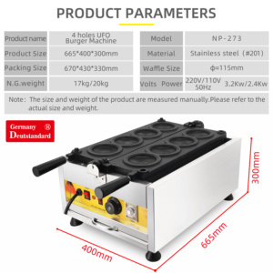 Nuevo producto Snack UFO <span class=keywords><strong>Burguer</strong></span> Makers máquina de panqueques con precio de fábrica - Product Image 4
