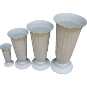 Tainen European Style Plastic <b>Vase</b> White Floor <b>Standing</b> Large Size Recycled Material - Product Image 5