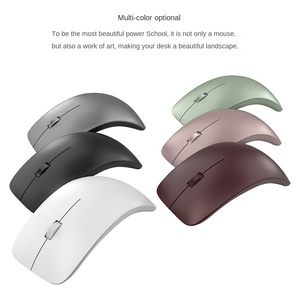 Mouse komputer senyap busur ergonomis, tetikus nirkabel senyap, tetikus Laptop PC ramping ultra-tipis - Product Image 5