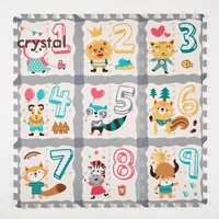 Matras Puzzle EVA Tebal Lembut Motif Kartun Bebas Formamida Ukuran 30cm/60cm untuk Ruang Bermain Bayi