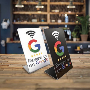 Support <span class=keywords><strong>de</strong></span> carte <span class=keywords><strong>de</strong></span> visite <span class=keywords><strong>numérique</strong></span> NFC TapFive avec logo personnalisé, code QR, paiement sans contact, menu des réseaux sociaux pour les hôtels, avis Google, PVC - Product Image 1