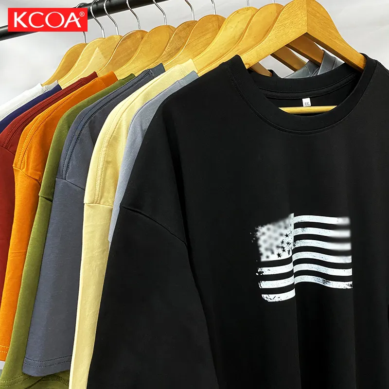 Tùy Chỉnh 100% Cotton T Áo Sơ Mi Cho Nam Giới Chất Lượng Cao Đồng Bằng Trống Men's T-Shirts In Ấn Logo Nặng Quá Khổ T-Shirt