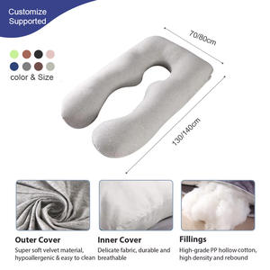 कस्टम यू आकार के गर्भावस्था तकिया को हटाने योग्य कवर के साथ पूर्ण शरीर मातृत्व समर्थन तकिया के साथ पूर्ण शरीर मातृत्व समर्थन तकिया - Product Image 2