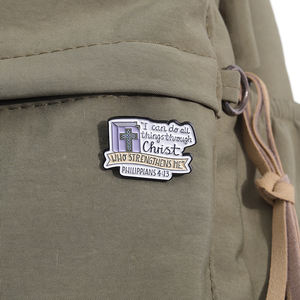 Yesus mencintai saya Enamel pin salib Christian bros kerah Lapel lencana iman perhiasan aksesori dalam stok grosir - Product Image 3