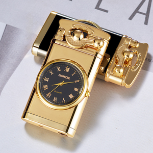 Debang Đồng Hồ Thiết Kế Nhẹ Hơn Đôi Ngọn Lửa Biểu Tượng Tùy Chỉnh Và Màu Sắc Xách Tay <span class=keywords><strong>Windproof</strong></span> Thuốc Lá Ngọn Đuốc Cigar Nhẹ Hơn - Product Image 3