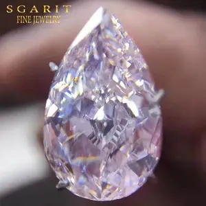 Bijoux GIA en vrac de diamant de haute qualité, précieuses, personnalisé, SI2, rose très clair, naturel, 5,05 carats