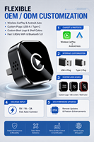Nouvel adaptateur de connectivité sans fil 2-en-1 en acier pour voiture, boîtier de navigation intelligent pour utilisation en véhicule
