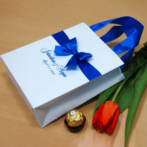 Bolsas de regalo para invitados, logo personalizado impreso, sacchetti di carta thank you, destino, boda - Product Image 2