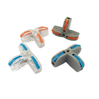 Connecteur de câble électrique rapide connecteur universel Push in Compact connecteur fil conducteur borniers, 1 en 2 sorties