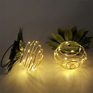 Luz Led nocturna impermeable para exteriores, lámpara colgante Solar con forma de <span class=keywords><strong>piña</strong></span> para jardín, decoración familiar de Año Nuevo - Product Image 5