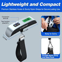 Báscula Digital Portátil para Equipaje, con Pantalla LCD, 110 lb/50 kg, OEM ODM, Plástico ABS