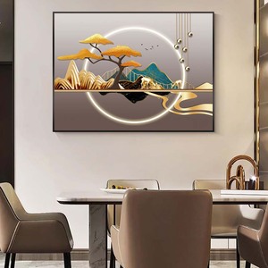 Große Wohnkultur Kunst Design für Wohnzimmer Büro Wand Vintage Stil Einzelflächen Stille Uhr Dekorative Malerei Fabrikpreis - Product Image 2