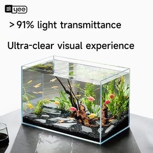 Yee Super Blanc Verre <span class=keywords><strong>Aquarium</strong></span> <span class=keywords><strong>20</strong></span> <span class=keywords><strong>Gallon</strong></span> Fish Tank Angle Droit Eau Herbe Fish Tank pour Usine En Gros - Product Image 2