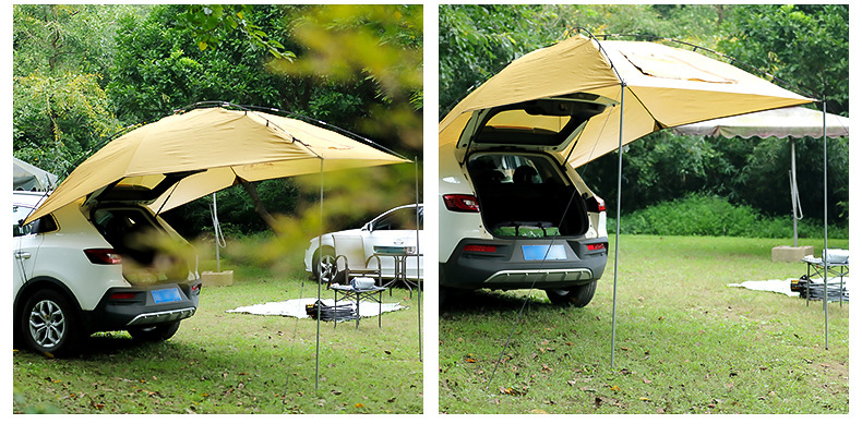 4.5KG Awning Outdoor Car Tent CCC Sunshade Polyester Waterproof Car Canopy