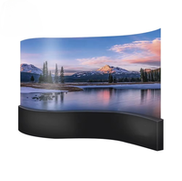 Pantalla LED Flexible de Venta Caliente, Pantalla Circular de 360 Grados para Techo, Panel Cilíndrico, Pantalla Enrollable para Centro Comercial