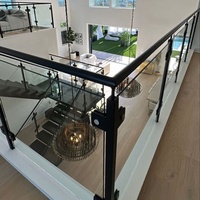 Poteau de balustrade en verre trempé en acier inoxydable pour piscine, balcon, escalier - Conception sans cadre, résistant à la rouille