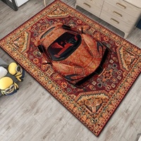 Tapis de style persan rétro, antidérapant, résistant à la saleté et aux taches, imprimé, pour salon, chambre à coucher, décoration intérieure