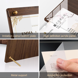 Acrylic rõ ràng Bảng thẻ đứng giấy chứng nhận hiển thị tấm bàn đơn chủ giấy phép kinh doanh Khung ảnh khung với khung - Product Image 3