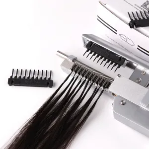 Kit de queratina sin traza 2022, máquina de cabello 8d 6d, Conector de generación i, puntas rizadas y rectas, herramientas de extensión de cabello humano con 10 filas