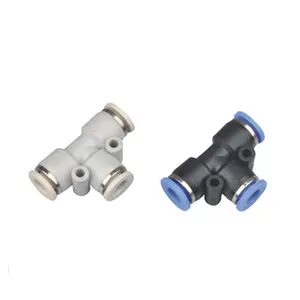 PE series Pneumatic Components Three Way Quick Connection Pipe Tube Fitting