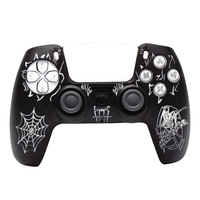 Coque de protection en silicone souple antidérapante pour manette PS5, design araignée