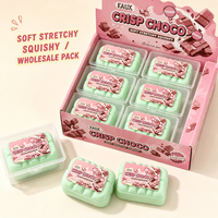 Jouet Squishy en Forme de Comprimé de Chocolat Croquant Vert Menthe, Faux Chocolat Croustillant, Jouets Anti-Stress à Presser, Cadeau pour Soulager le Stress