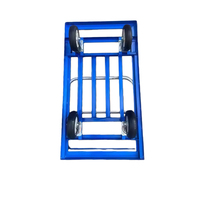 Remolque de Plataforma Resistente, Plegable, de Tubo de Acero Cuadrado y Placa de Acero en Capas, para Almacenamiento y Transporte en Obras de Construcción